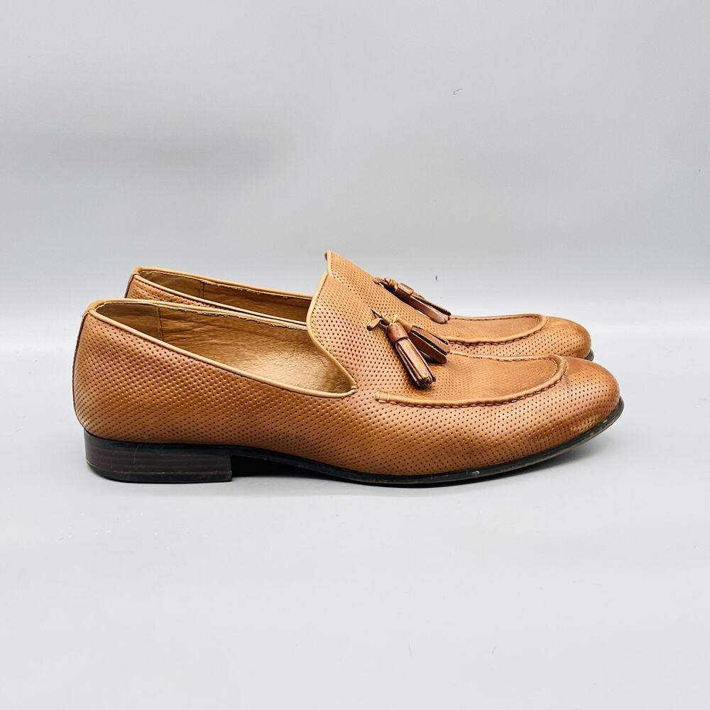 Saks Fifth Avenue Shoes Mens 10.5 Brown Leather Tassel Loafers Dress Brogue